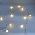 Гирлянда-нить (String-Lights) 200WW-6-1 внутренняя, пров.:белый, 12м (Белый-теплый)