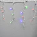 Гірлянда-бахрома (Icecle-Lights) 120 Short curtain-M-1 зовнішня, пров.:білий, 5м (Різнокольорова)