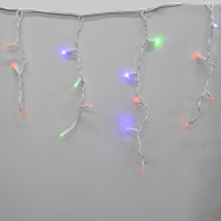 Гірлянда-бахрома (Icecle-Lights) 120 Short curtain-M-1 зовнішня, пров.:білий, 5м (Різнокольорова)
