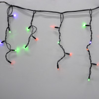 Гірлянда-бахрома (Icecle-Lights) 120 Short curtain-M-2 зовнішня, пров.: чорний, 5м (Різнокольорова)