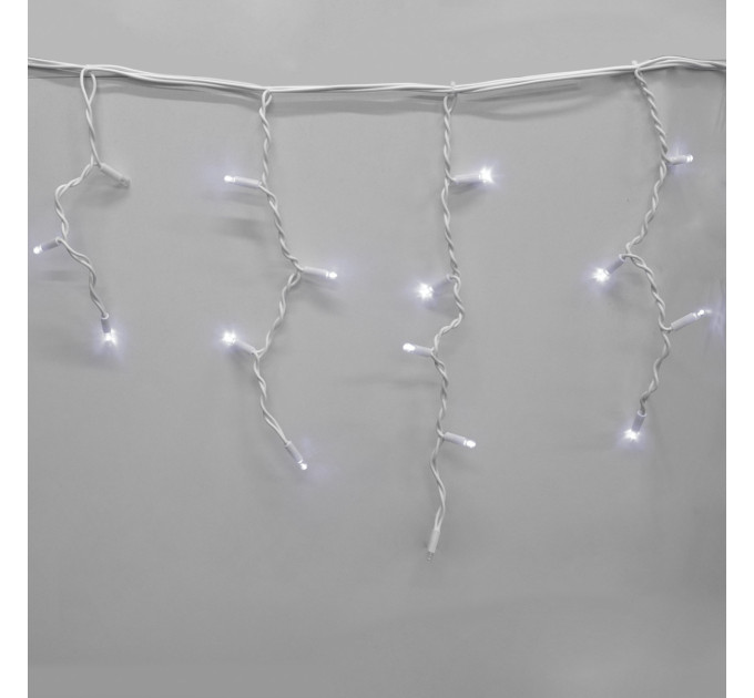 Гірлянда-бахрома (Icecle-Lights) 120 Short curtain-W-1 зовнішня, пров.: білий, 5м (Білий)
