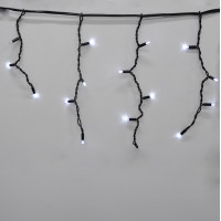Гірлянда-бахрома (Icecle-Lights) 120 Short curtain-W-2 зовнішня, пров.: чорний, 5м (Білий-теплий)