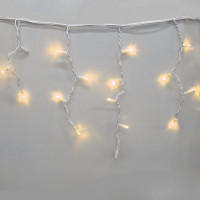 Гірлянда-бахрома (Icecle-Lights) 120 Short curtain-WW-1 зовнішня, пров.:білий, 5м (Білий-теплий)