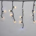 Гірлянда-бахрома (Icecle-Lights) 120 Short curtain-WW-2 зовнішня, пров.: чорний, 5м (Білий-теплий)