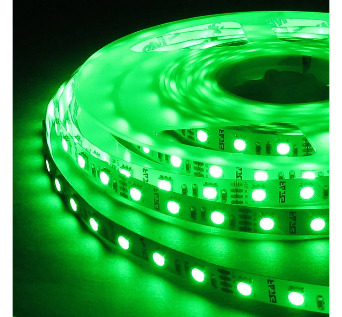 Гірлянда-стрічка LED 5050 G зовнішня, пров.:прозорий, 5м (Зелений)