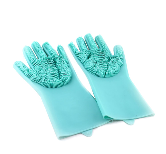 Рукавички для миття посуду із щіткою Kitchen Gloves