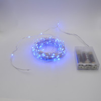 Гірлянда-роса (Copper Wire) 200B-1 Внутрішня Battery, пров.:прозорий, (Синій)