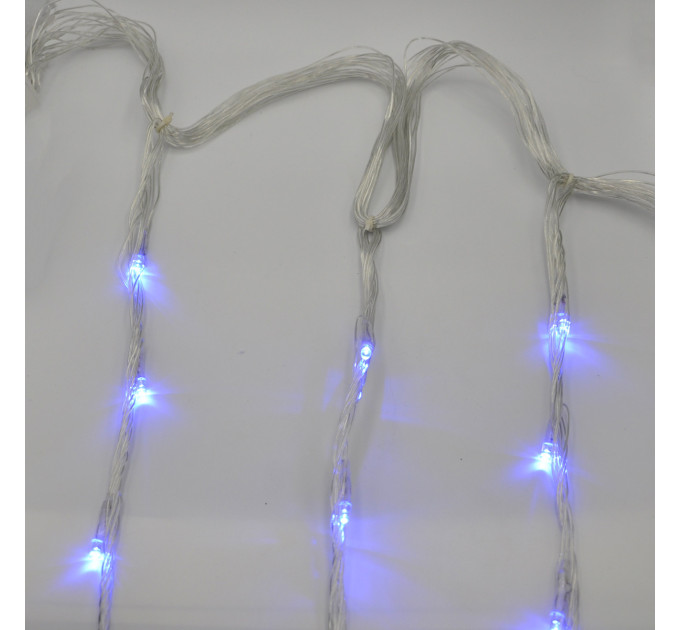 Гирлянда-водопад (Curtain-Lights) Itrains 200B-2 внутренняя, пров.:прозрачный, 2*2м (Синий)