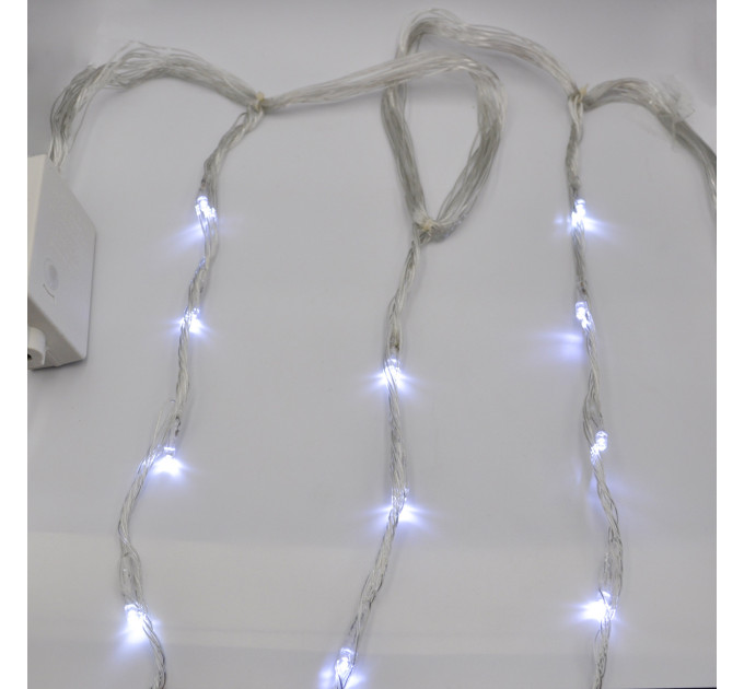 Гірлянда-водоспад (Curtain-Lights) Itrains 320W-2 внутрішня, пров.:прозорий, 3*1.5м (Білий)