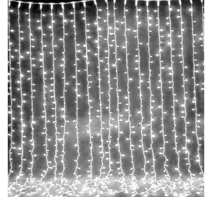 Xmas гірлянда LED (Водоспад 3M*1.5M) 320-W-2 Білий (40)