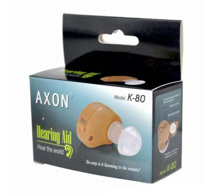 Слуховий апарат підсилювач звуку AXON K-80 Hearing Aid