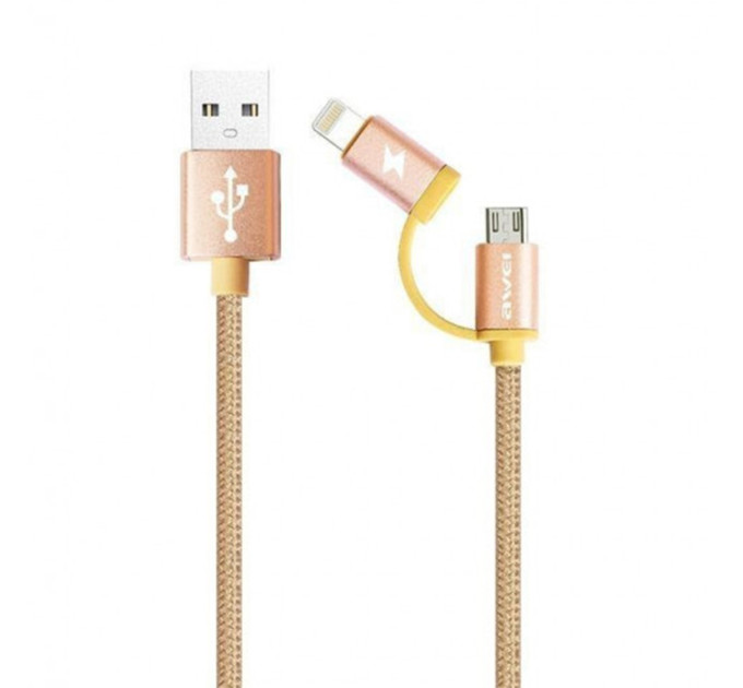 Кабель USB - Lightning + Micro USB DATA AWEI CL930C