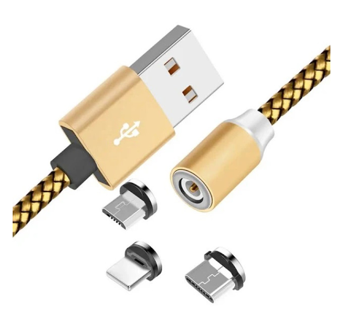 Кабель USB - Lightning + Micro USB + Type-C Magnet X-CABLE M3