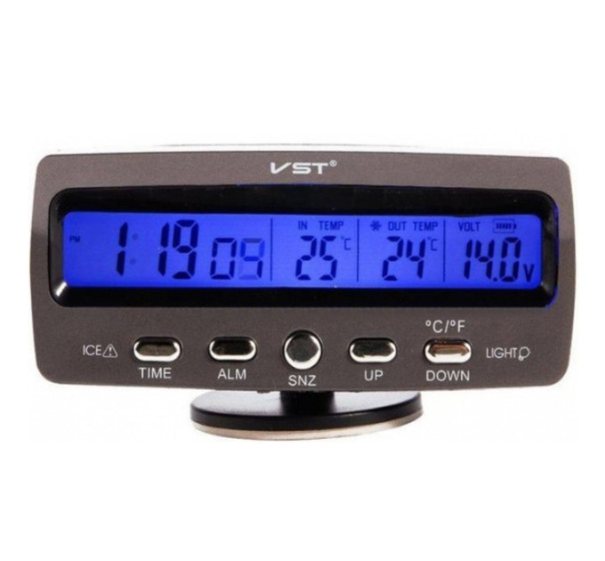 Термометр з годинником VST-7045V