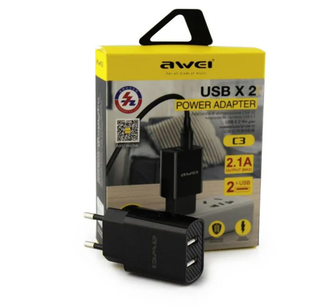 Сетевое зарядное устройство AWEI X2 C3