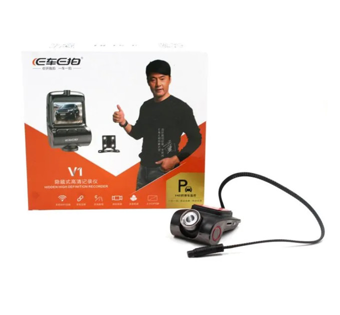 Відеореєстратор DVR V1 WIFI (з додатковою камерою)