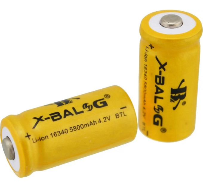 Акумулятор Li-ion 16340 5800mAh X-Balog