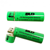 Акумулятор Li-ion 18650 3800mAh 3.7V c USB BLD
