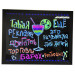 Доска для рисования FLUORECENT BOARD WITH STAND 50*70 на стойке c фломастером и салфеткой