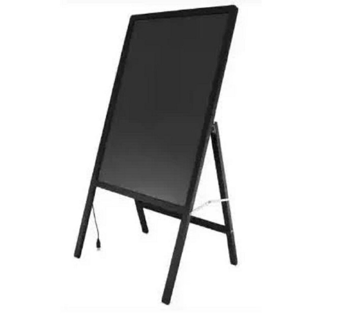 Доска для рисования FLUORECENT BOARD WITH STAND 50*70 на стойке c фломастером и салфеткой