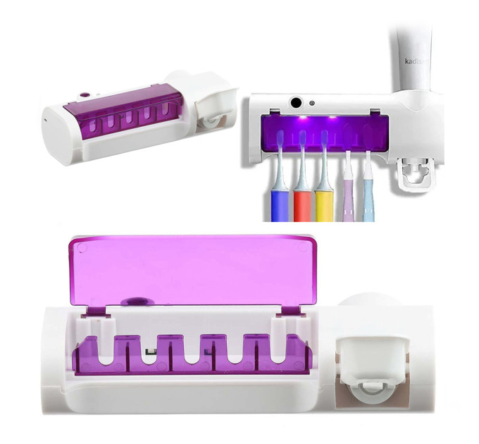 Дозатор зубної пасти з утримувачем щіток BRUSH STERILIZER, УФ стерилізатор