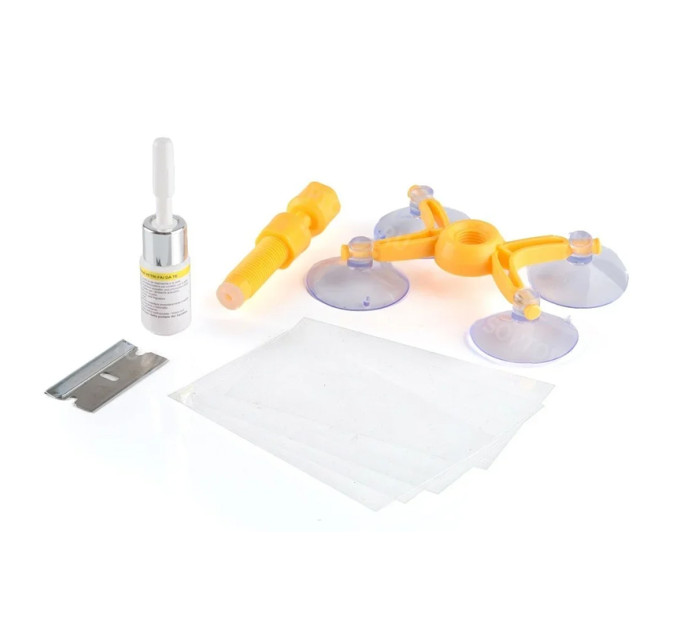 Комплект для ремонту сколів Windshield Repair Kit полімер УФ