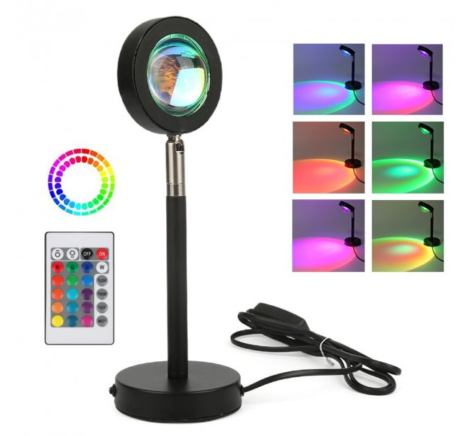 Проекційний світильник веселка Sunset Lamp N2(rgb light)