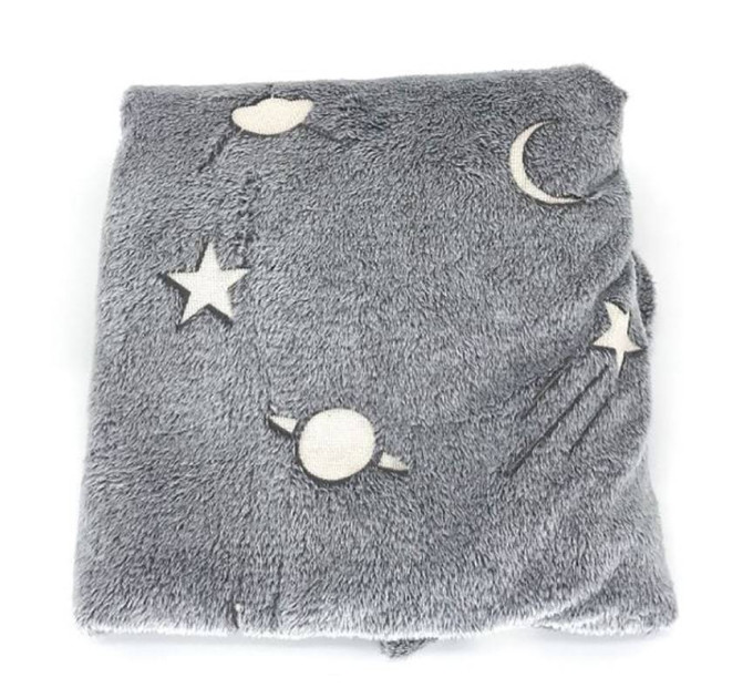 Плед-покривало Magic Blanket, що світиться в темряві (150х100см, мікрофібра, зірки) (без коробки)