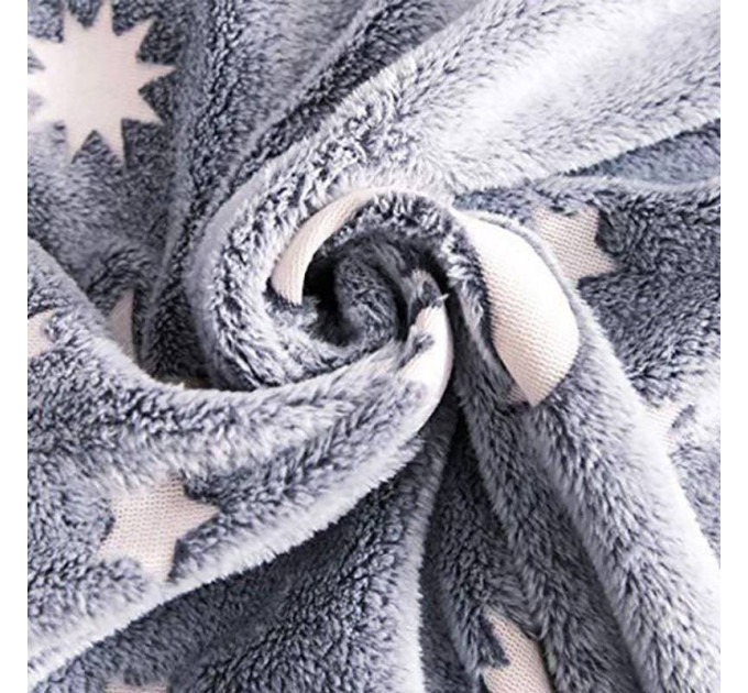 Плед-покривало Magic Blanket, що світиться в темряві (150х100см, мікрофібра, зірки) (без коробки)