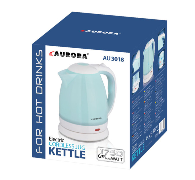 Электрочайник AURORA AU-3018 1.8л, 1750Вт (Голубой)