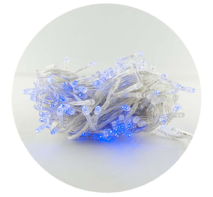Гірлянда-нитка (String-Lights) 100B-1 внутрішня, пров.:прозорий, 7м (Синій)