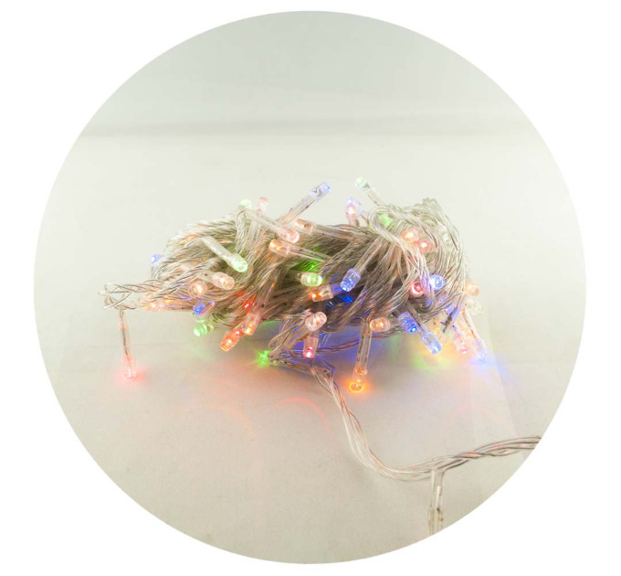 Гирлянда-нить (String-Lights) 200M-1 внутренняя, пров.:прозрачный, 10м (Разноцветная)