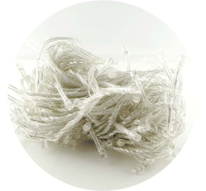 Гирлянда-нить (String-Lights) 300W-1 внутренняя, пров.:прозрачный, 12м (Белый)