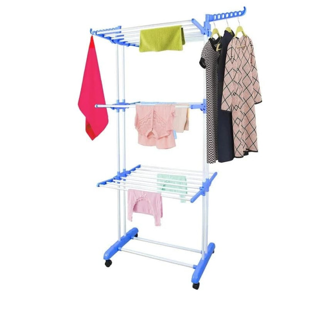 Багатоярусна сушарка до 50 кг Garment Rack With Wheels / Підлогова сушарка (172х73х64)