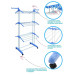 Багатоярусна сушарка до 50 кг Garment Rack With Wheels / Підлогова сушарка (172х73х64)