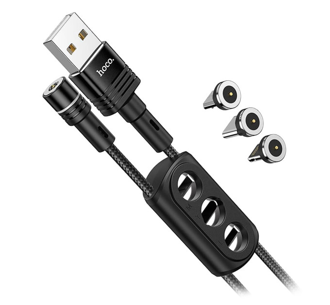 Кабель USB - Lightning + Micro USB + Type-C Magnet HOCO U98