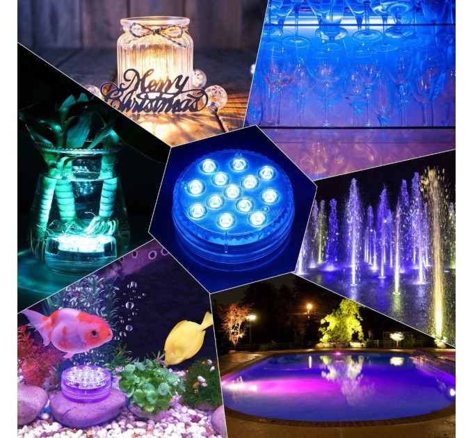 Універсальне світлодіодне підсвічування з пультом Rainbow Light Show RGB 13 LED водонепроникний світ