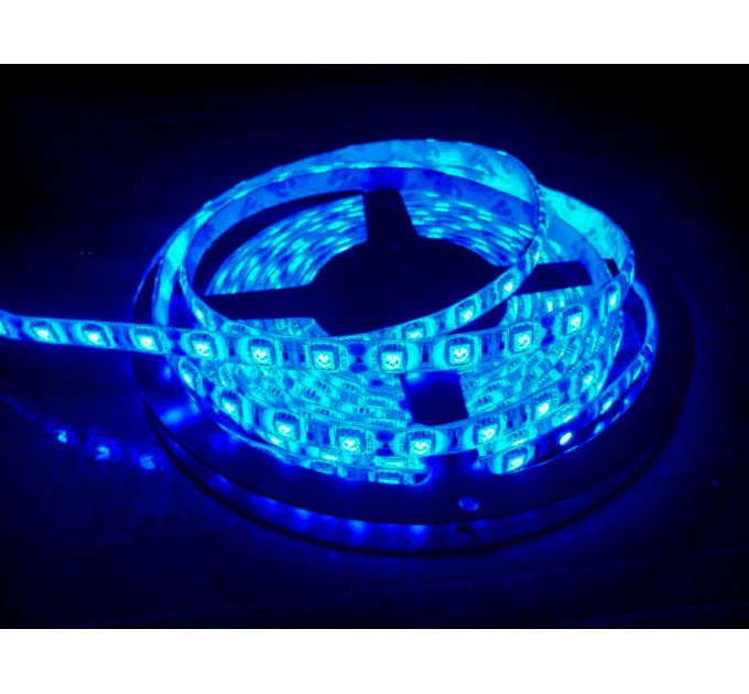 Светодиодная лента LED 5630  универсальная, пров.:белый, 5м (синяя)