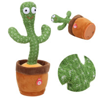 Танцюючий кактус співаючий Dancing Cactus (120 пісень з підсвічуванням)