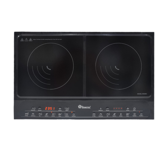Плита индукционная Domotec MS-5863 2кф., 4000Вт. (Черный)