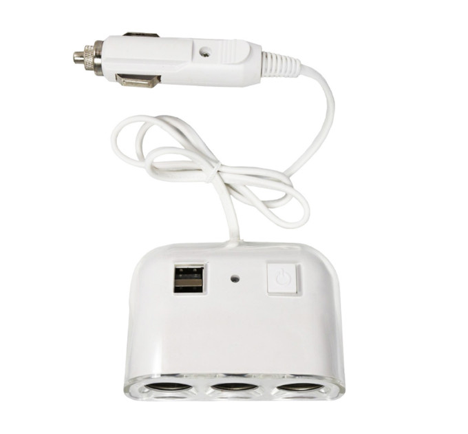 Автомобільний трійник 3+2 USB 1506A/1505A
