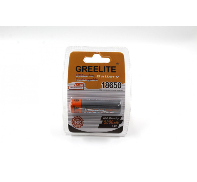 Акумулятор Li-ion 18650 5800mAh 3.7V GREELITE у блістері