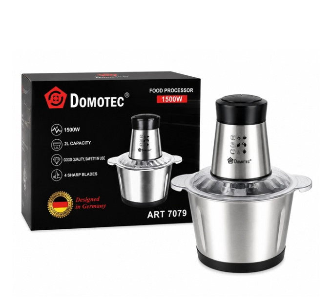 Измельчитель МОЛНИЯ DOMOTEC 1500Вт металл (Черный)