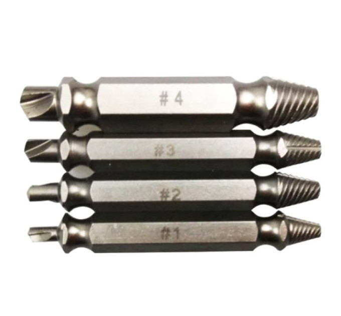 Біти екстрактори Easy Out Tool. Набір 8в1 (для викручування саморізів болтів)