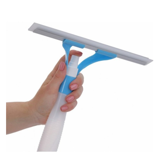 Щітка для миття вікон Economix Cleaning з пульверизатором (водозгін, стяжка) (CP)