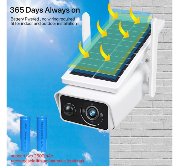 Камера для видеонаблюдения WiFi Smart Camera iCSee APP SOLAR 3MP