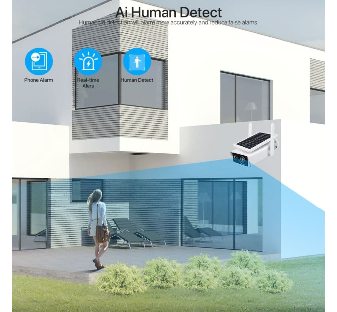 Камера для видеонаблюдения WiFi Smart Camera iCSee APP SOLAR 3MP