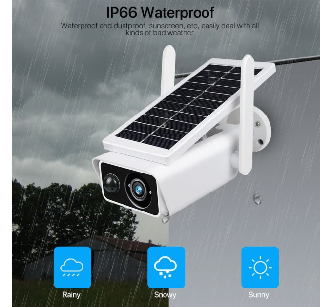 Камера для видеонаблюдения WiFi Smart Camera iCSee APP SOLAR 3MP
