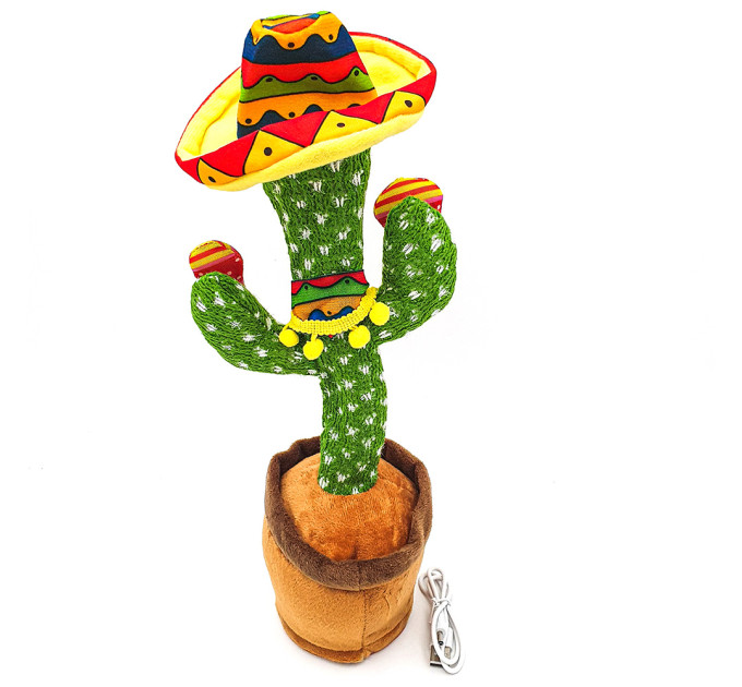 Танцюючий кактус-МЕКСИКАНЕЦЬ, що співає Dancing Cactus Mexi (120 пісень з підсвічуванням)