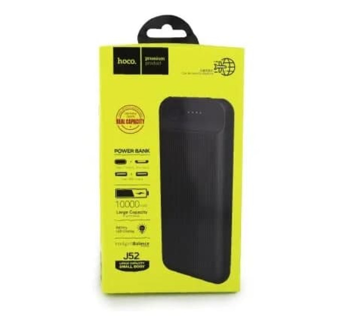 Мобільна зарядка Power Bank 10000mAh HOCO J52